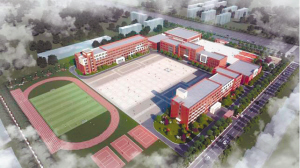 哈尔滨新区第二学校全景俯视图