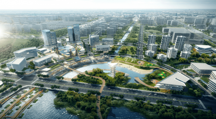 　　示意图，虹桥城市生态设计方案