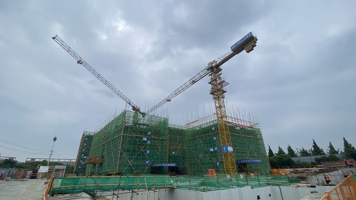 德阳市通航产业园项目商业中心正在加快建设。 德阳市航空产业发展服务中心供图