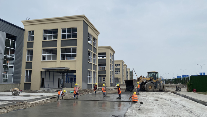 德阳市通航产业园项目标准厂房（一期）正在加快建设。 德阳市航空产业发展服务中心供图