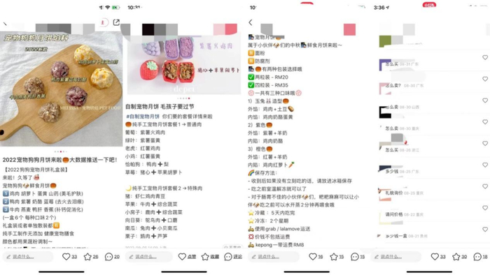 手工宠物月饼在种草平台上的热度很高
