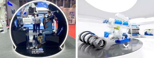 　　客户现场体验丰尚 VR WORLD平台