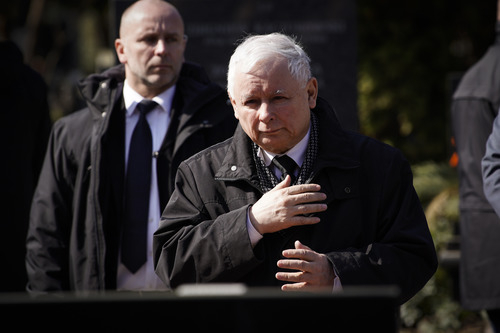 波兰执政党法律与正义党（PiS）领导人雅罗斯瓦夫·卡钦斯基（新华社发）