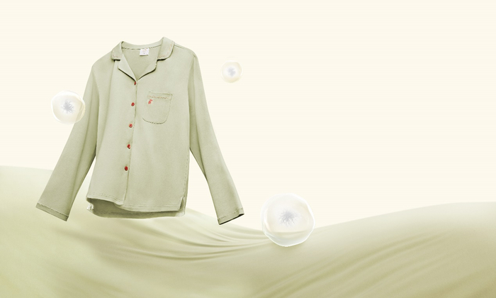 　　都市丽人首创无尘棉家居服