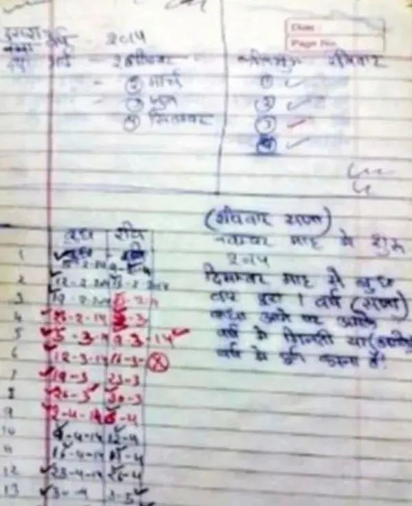 ·&nbsp;警方公布的日记内容。