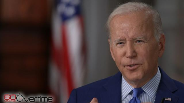 美国总统拜登接受CBS“60”分钟节目采访 视频截图