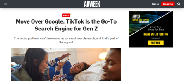 　　ADWEEK主站截图