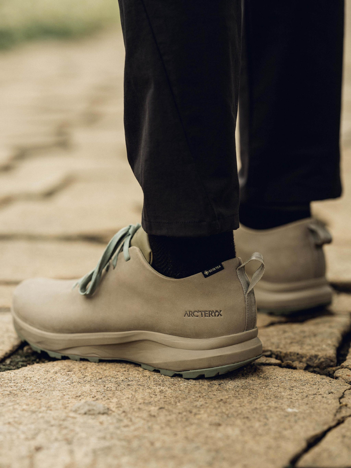 　　SOLANO LEATHER GTX运动休闲鞋贯彻始祖鸟的可持续环保理念