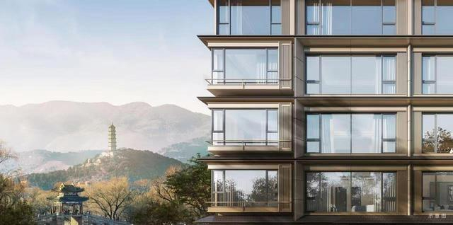 绿城·西山云庐的立面设计在原有江南风格之上进行了适北性的设计。企业供图