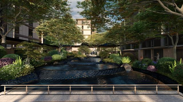 在绿城·西山云庐，绿城打造“一园尽西山”的心境。企业供图