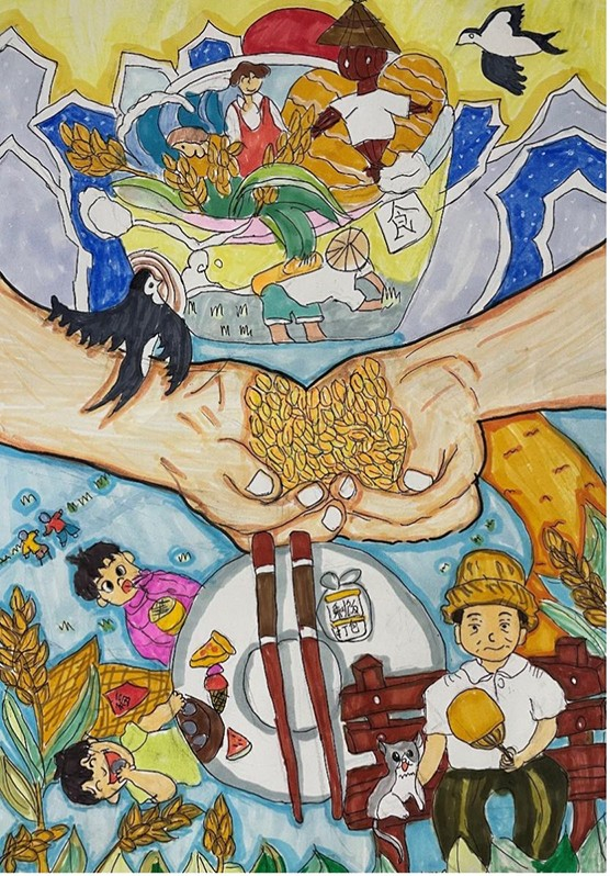 　　来凤县旧司镇水田小学参与活动画作