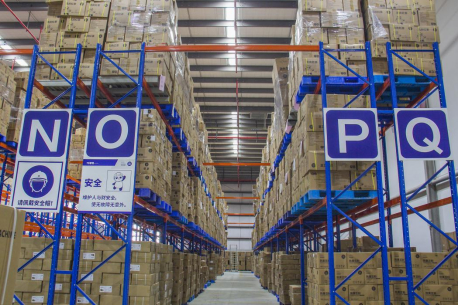 图为茶百道成都OWT物流信息化常温仓库