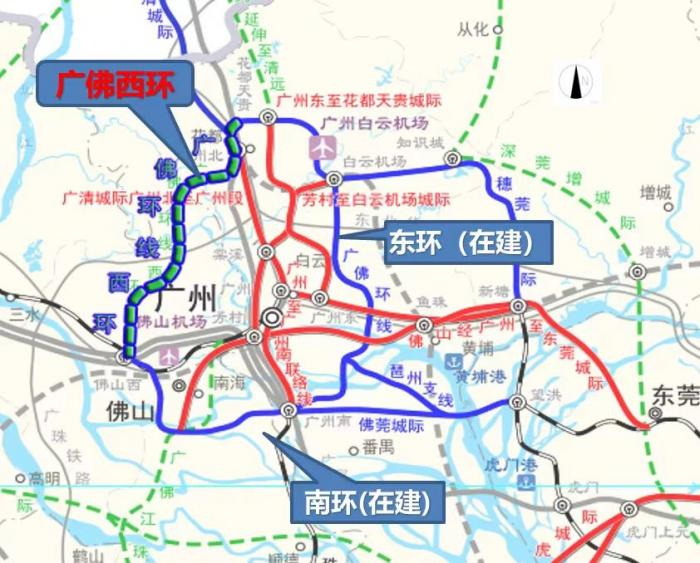 （广佛环线线路关系图&nbsp;图片来源：广州地铁）