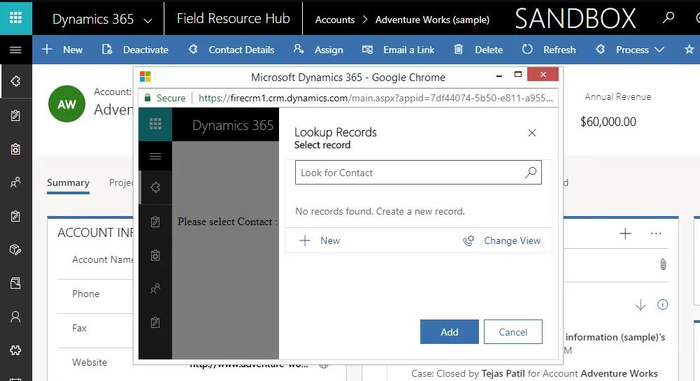 　　Microsoft Dynamics 365产品界面