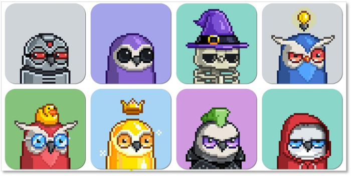 Moonbirds 系列 NFT 的形象