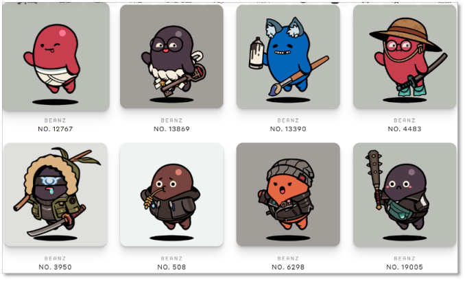 Beanz 系列 NFT 的形象