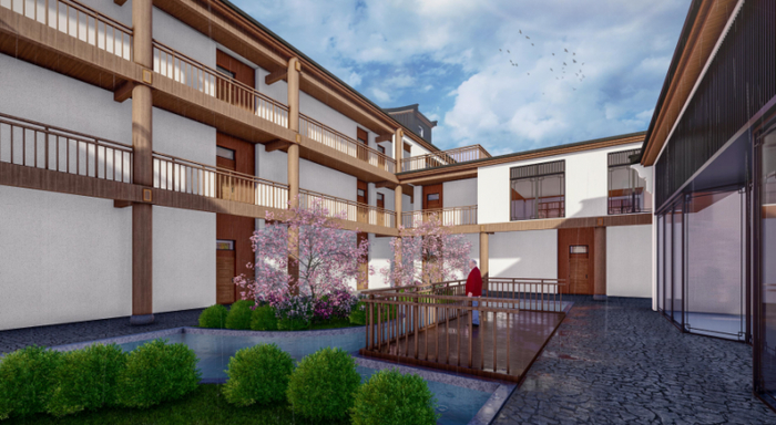 　　设计效果图泊心云舍率先提出心宿理念，心宿即心灵的归宿，心灵可以居住的地方，让您的每一次旅行都是心灵的回家之旅。