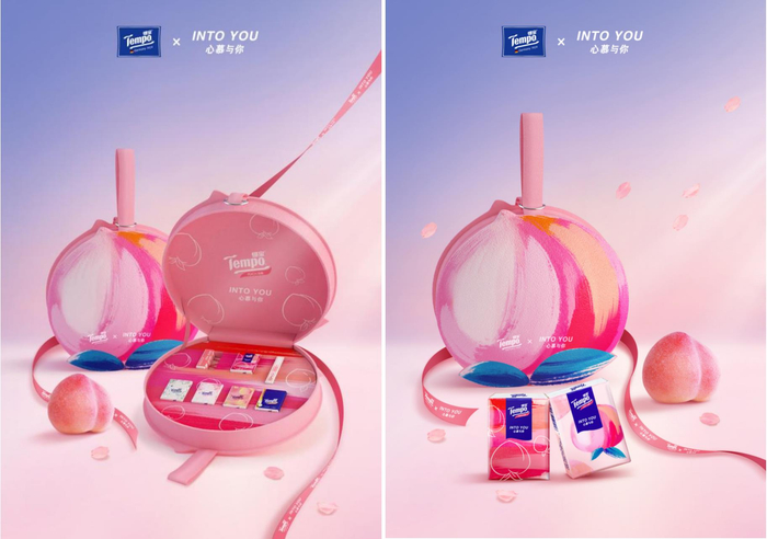 　　Tempo得宝 X INTO YOU 联名版「桃气包」礼盒
