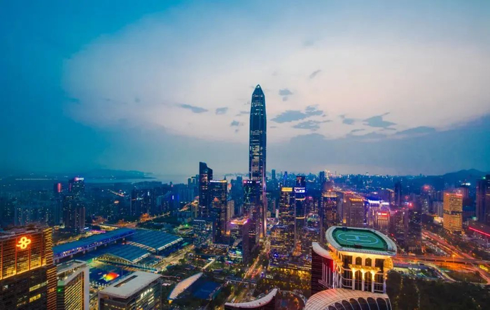 资料图：这是深圳市CBD风光（2019年3月19日摄，无人机照片）。新华社记者 毛思倩 摄