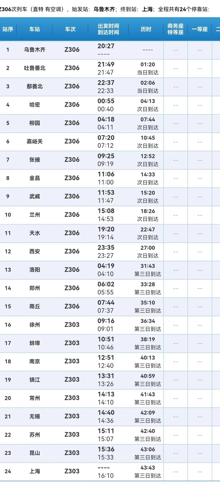 图片来源：铁路12306网站