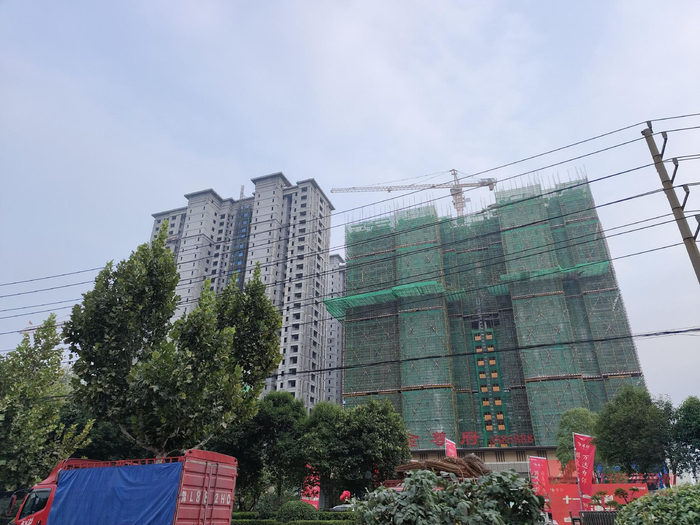 焦作城区某在建楼盘项目&nbsp;&nbsp;图片来源：每经记者 王佳飞 摄