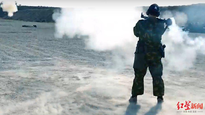 ↑卡德罗夫的帖子中附有一段视频，显示他的儿子们正在接受军事训练