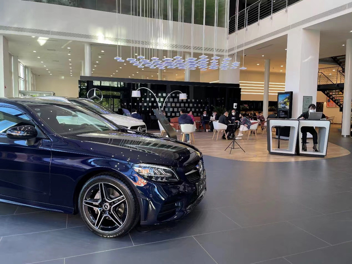 北京市海淀区百得利奔驰4S店 摄|新京报贝壳财经记者 白昊天