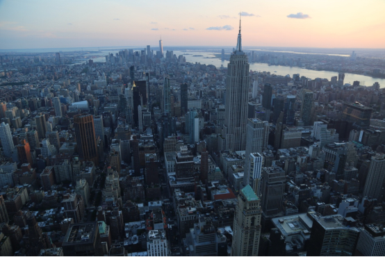    图为2022年9月14日从曼哈顿中城向南眺望中央商务区（刘亚南摄）