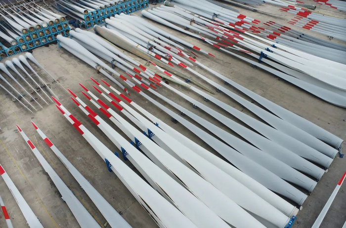 中复连众连云港风电叶片生产基地货场 ▲