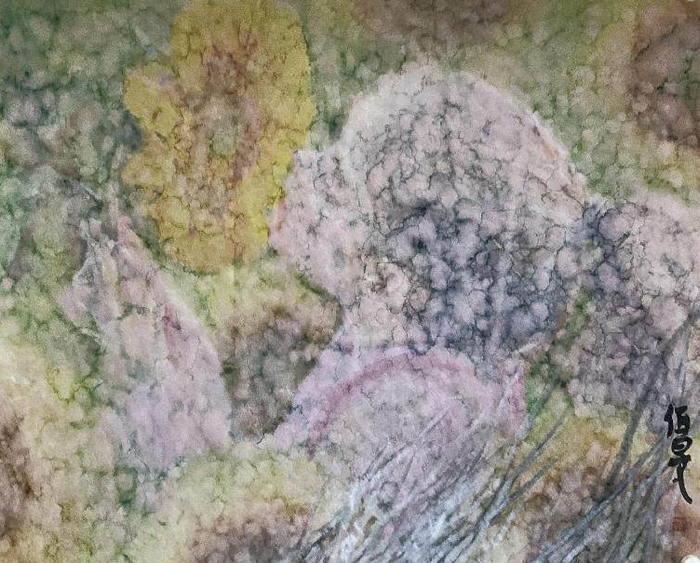 　　女孩 纸本设色 68x86cm 2020