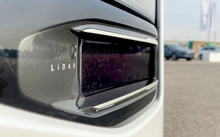 小鹏G9激光雷达 摄/新京报贝壳财经记者 白昊天