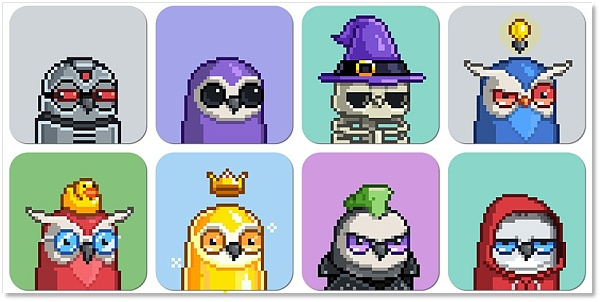 Moonbirds系列NFT的形象