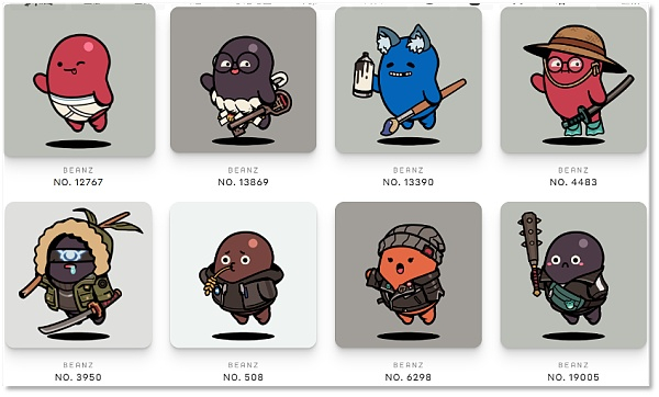 Beanz系列NFT的形象