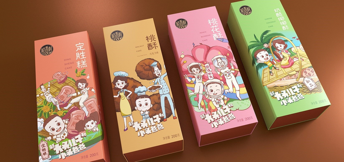 　　稻香村X《新大头儿子和小头爸爸》联名产品中的四款人气单品
