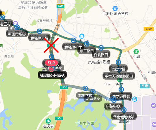 M269线部分调整路段示意图