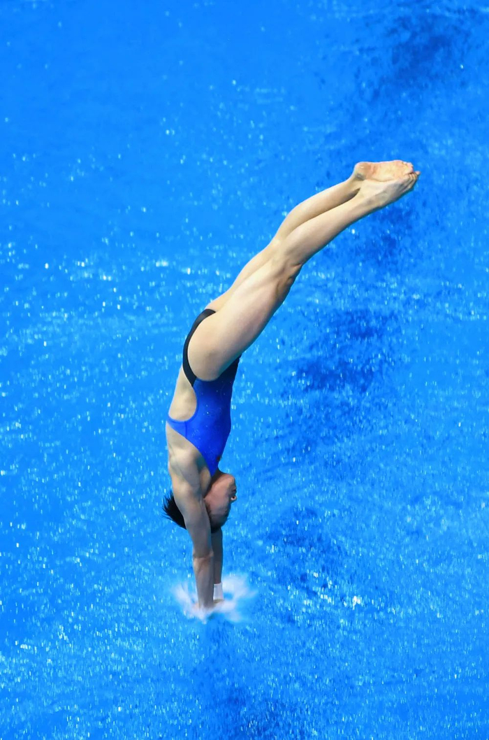 　10月20日，全红婵在比赛中。新华社记者 任鹏飞 摄