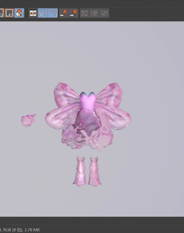 小田设计的首件虚拟服装 / 受访者供图