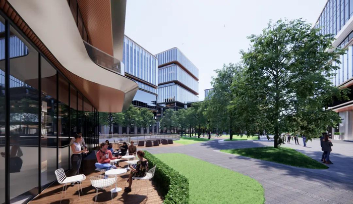 提取苏式园林的空间布局，形成绿色生态有温度的科创环境 ©FTA