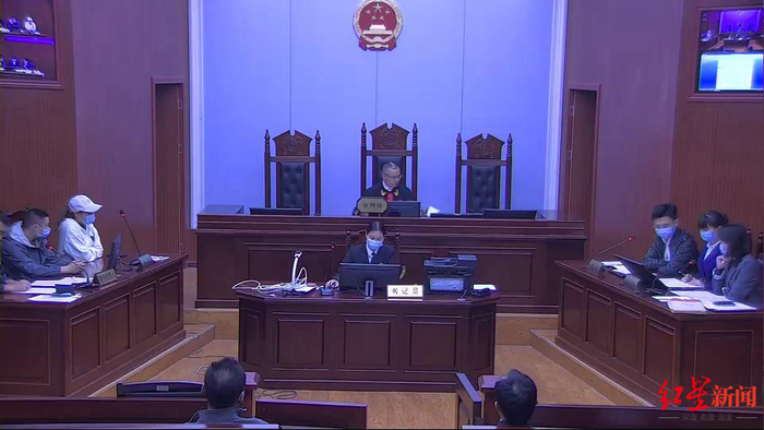 ↑庭审现场 图据中国庭审公开网