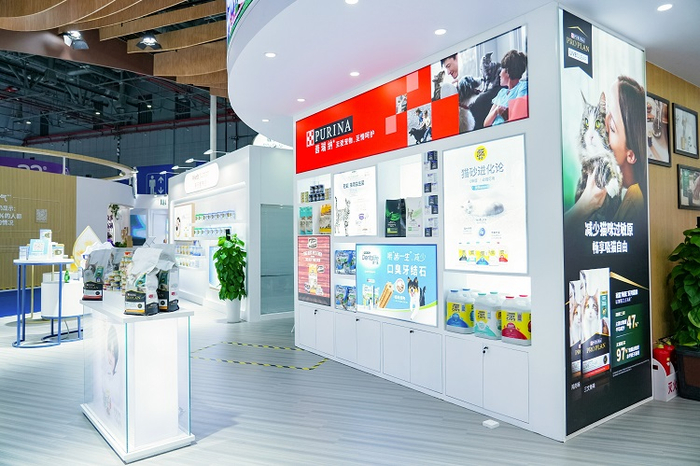 　　图为：本次进博会雀巢普瑞纳展区