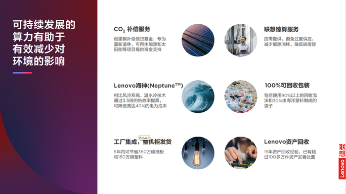 　　联想可持续发展算力布局