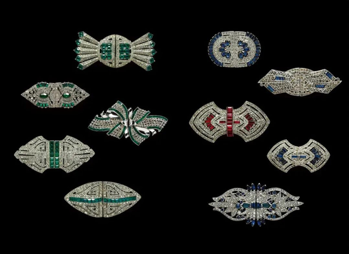 装饰艺术风格双夹