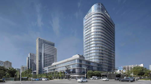 　　“明湖荷柳”——济南中央商务国际金融城南区