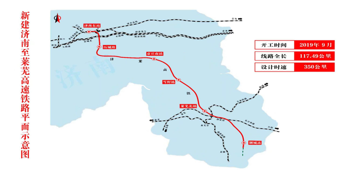 △济莱高铁平面示意图