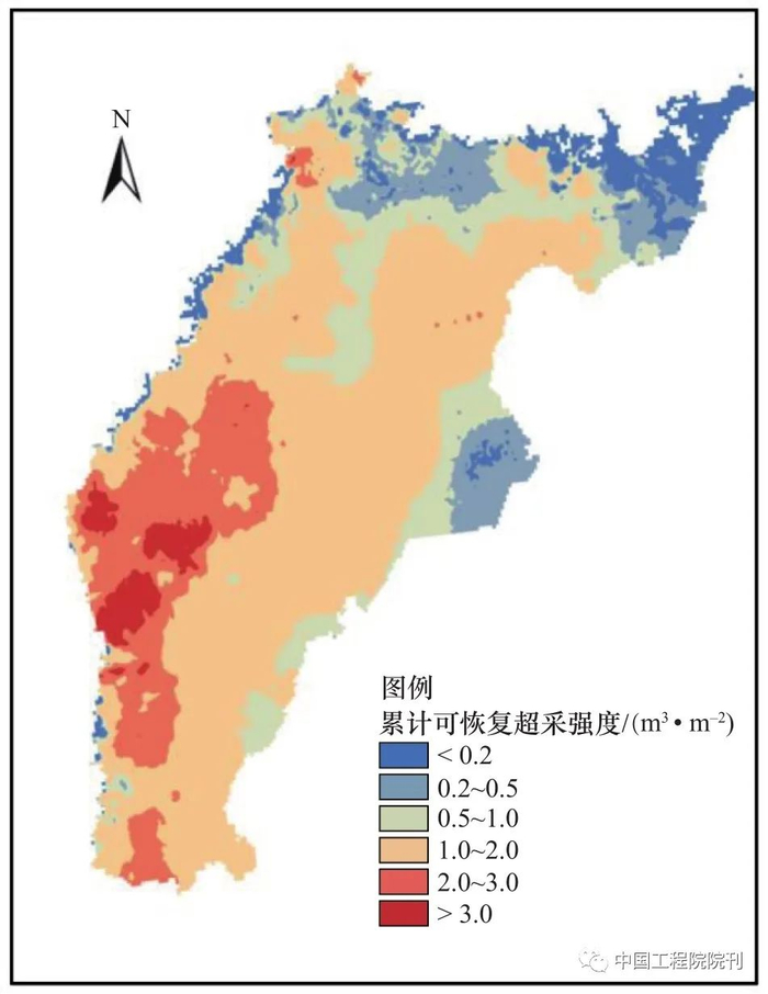 图4 京津冀平原可恢复地下水量分布