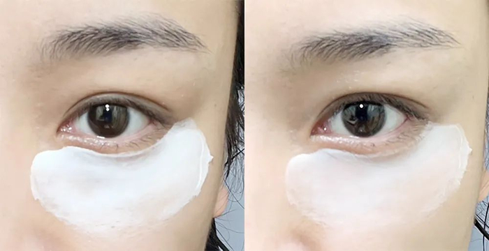 ▲刚敷上和10分钟后对比