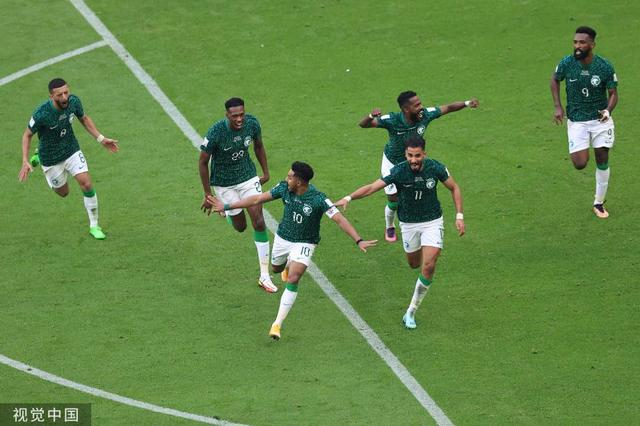 阿尔达瓦萨里建功，沙特阿拉伯2-1逆转阿根廷 图/视觉中国