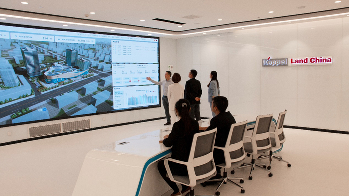 　　图示：连接单体建筑“小脑”、社区“中脑”与城市“大脑”的季景智慧活力社区运营服务驾驶舱