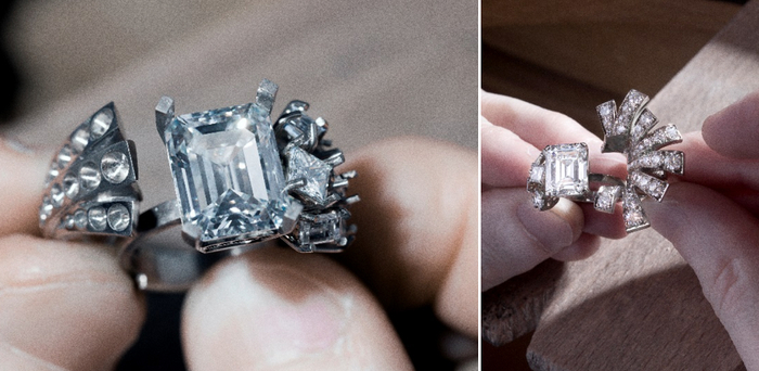 　　CHAUMET瀚海史诗高定珠宝套系 涛澜生辉高定戒指转换