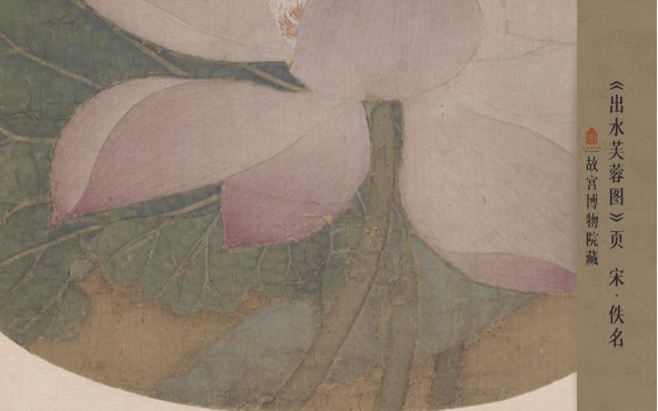 图：南宋佚名画作《出水芙蓉图》（局部）